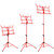 Tiger Easy Folding Sheet Music Stand with Bag - Portable Music Stand In Red