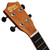 Mad About Natural Wood soprano ukulele headstock featuring four geared tuning pegs, durable nut and smooth fingerboard. Beginner-friendly ukulele designed for stable tuning and comfortable playing.