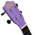 Mad About Purple soprano ukulele headstock featuring four geared tuning pegs, durable nut and smooth fingerboard. Beginner-friendly ukulele designed for stable tuning and comfortable playing.
