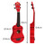 Mad About Red 21-inch soprano ukulele dimensions showing a compact beginner-friendly size. Ideal for children, students, classrooms, travel and learning to play.