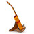 TIGER Wooden Ukulele, Mandolin, Banjo and Violin X-Frame Stand - Woodgrain