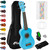 Tiger Soprano Ukulele Beginners Pack - Tuner, Strap, Bag, Pick, Strings - Blue