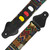 World Rhythm Guitar Strap Floral Aztec Embroidered Strap inc Pick Holder & Picks