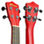 Tiger Soprano Ukulele Beginners Pack - Tuner, Strap, Bag, Pick, Strings - Red