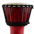 World Rhythm 8 Inch Rope Tuned Djembe Drum - Red African Synthetic Hand Drum