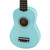 Soprano Ukulele by World Rhythm - Soprano Uke and Gig Bag with Light Blue Finish