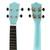 Soprano Ukulele by World Rhythm - Soprano Uke and Gig Bag with Light Blue Finish