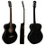 Tiger Black Acoustic Guitar for Beginners with 6 Months FREE Lessons