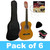 Tiger 3/4 Size Classical Guitar - Pack of 6 With 1 Tuner