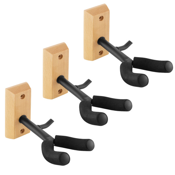 Tiger GST21-BK Violin Wall Mounts with Bow Holder Pack of 3