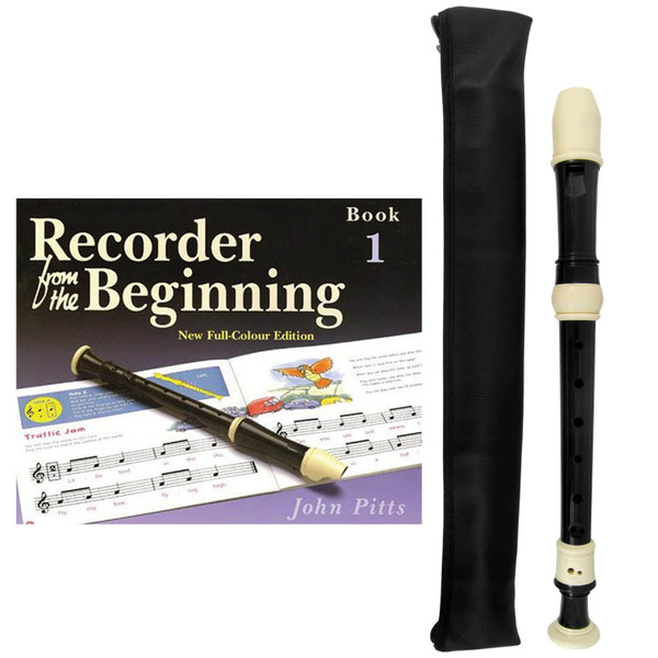 Tiger REC4-PACK Descant Recorder and From the Beginning Book 1, School Package