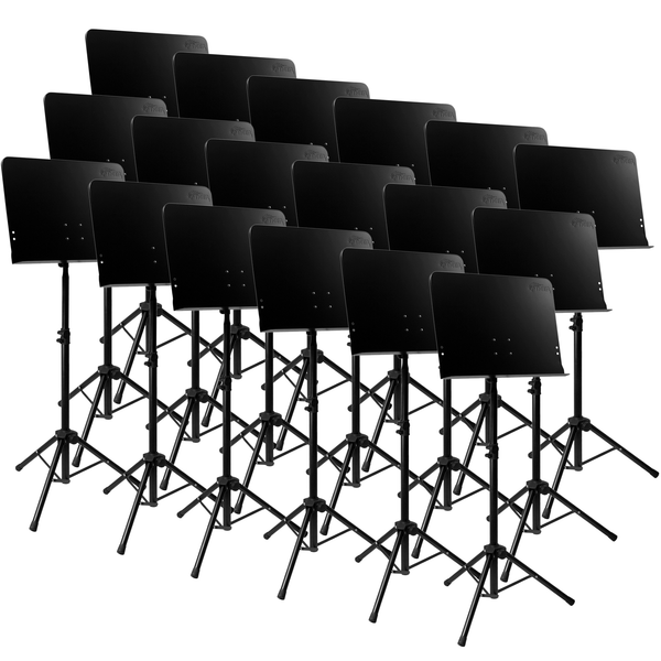Tiger Pack of 18 Solid Desk Orchestra Music Stands - New Improved Design
