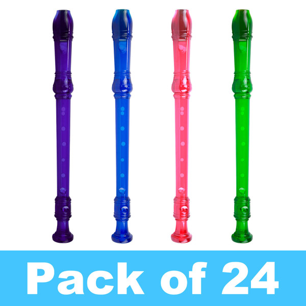 Tiger Descant Recorder - Various Colours - Pack of 24
