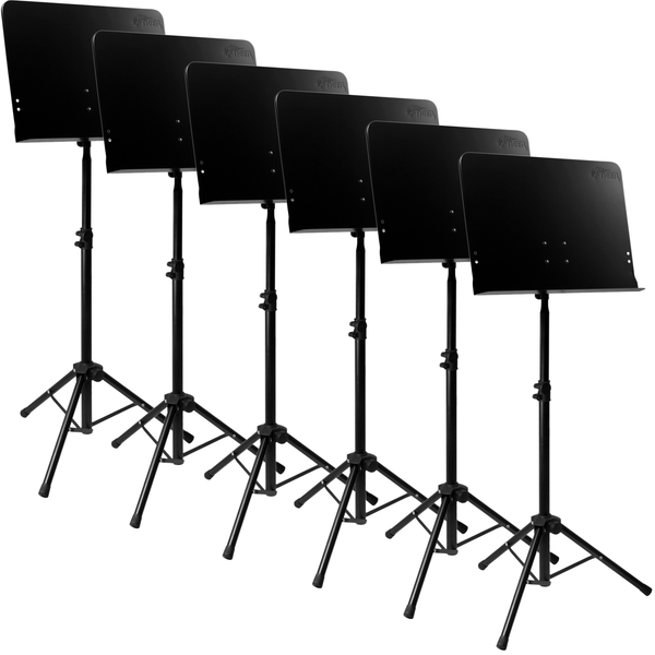 Tiger Pack of 6 Solid Desk Orchestra Music Stands - New Improved Design