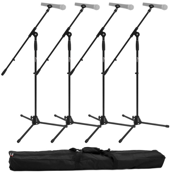 Tiger Boom Microphone Stand - Pack of 4 with Bag