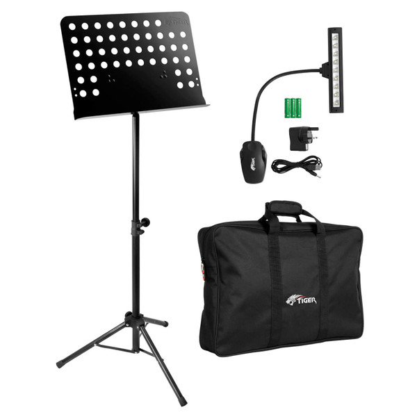 Tiger Orchestral Music Stand, Bag & Stand Light Package