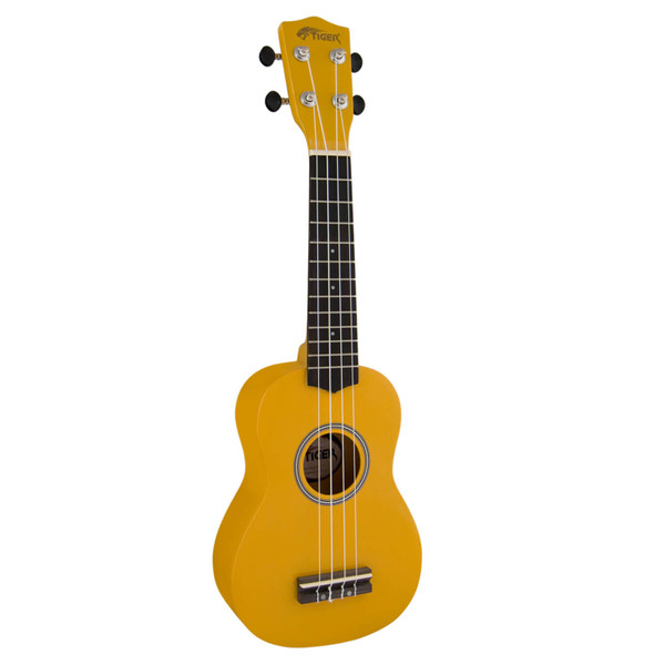 Tiger Soprano Ukulele for Beginners in Yellow