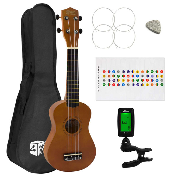 Childrens Soprano Ukulele in Natural Kit - Beginners Pack