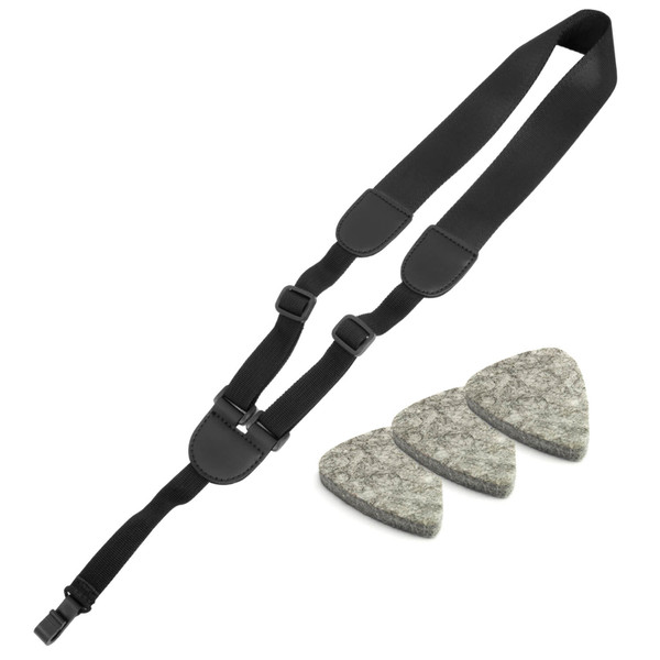 Tiger Ukulele Strap with 3 Free Felt Picks