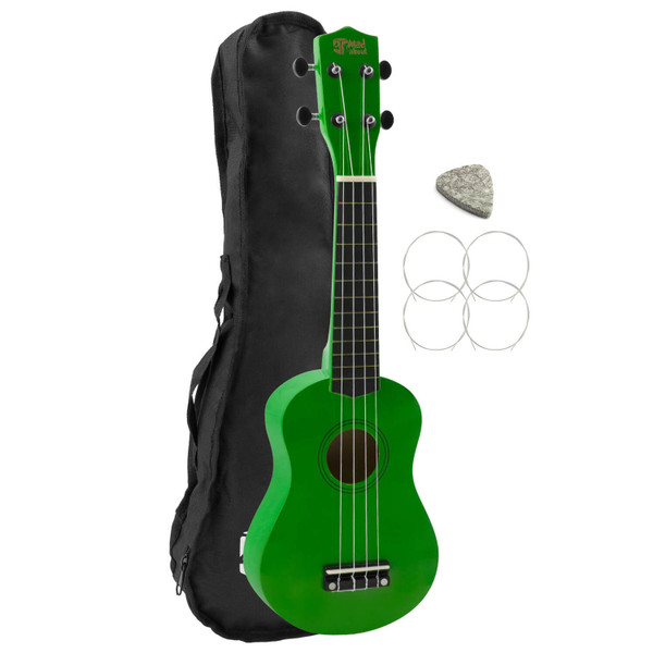 Soprano Ukulele Beginners Green Ukulele - B-grade
