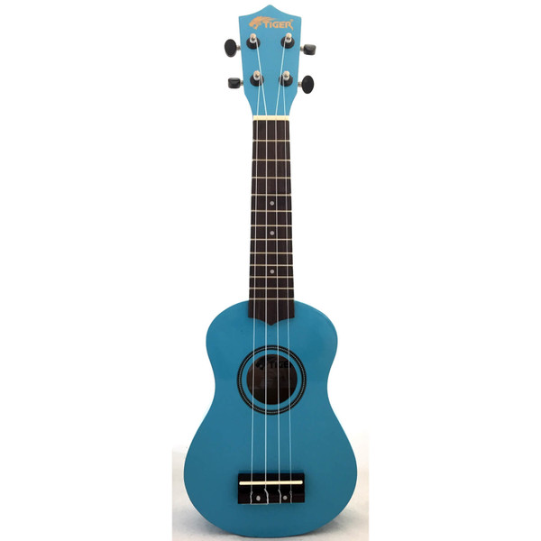 B-GRADE Tiger Soprano Ukulele in Blue with Bag