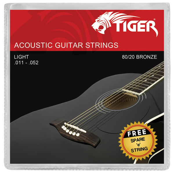 Tiger Acoustic Guitar Strings - Super Light (11-52)