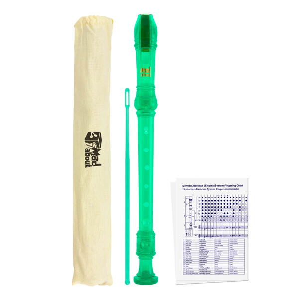 Descant Recorder in Green by Mad About - Soprano School Recorder