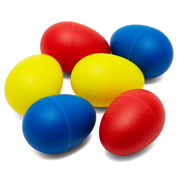 Tiger SHA-6 Egg Shakers Set of 6 Plastic Shakers Musical Percussion Instrument