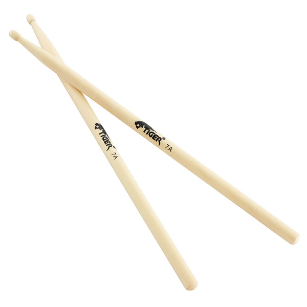 Tiger 7A Maple Drumsticks with Wooden Tips