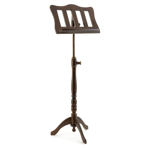 Theodore Wooden Orchestral Sheet Music Stand, Baroque Style Lectern in Walnut