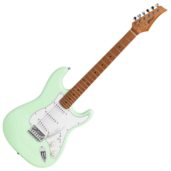 Tiger ELG-MG Full Size Electric Guitar -Maple Neck, SSS Pickups, Mint Green