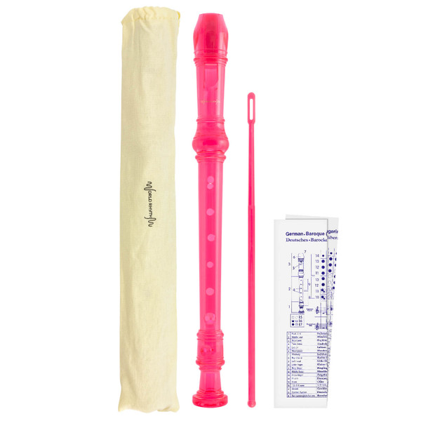 Descant Recorder - Pink School Recorder by World Rhythm