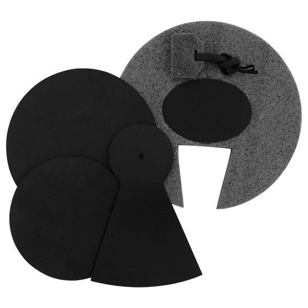 Tiger Junior Drum Kit Silencer Pads set, 12", 10", 8" Drum Pads & 10" Cymbal Pad