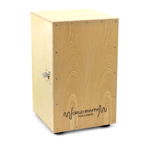 World Rhythm Natural Cajon Box Drum with Adjustable Snare