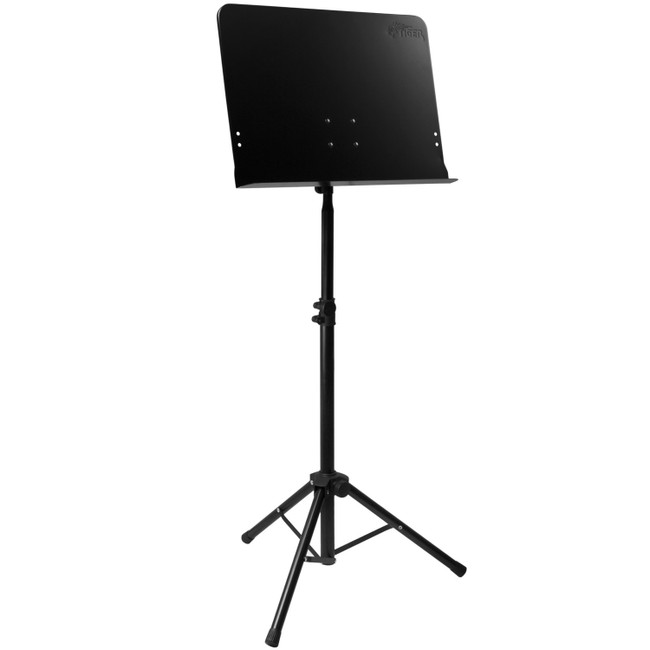 Tiger Orchestral Sheet Music Stand with Solid Desk - New & Improved Model