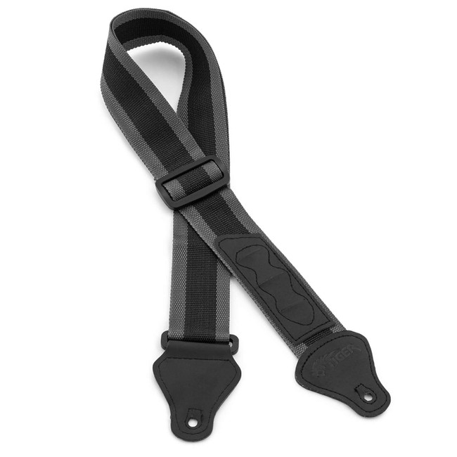 Tiger UAC4 Ukulele Strap for Soprano, Concert, Tenor and Baritone Ukes - Grey