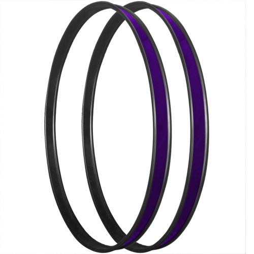 Tiger 22" Purple & Black Bass Drum Rings