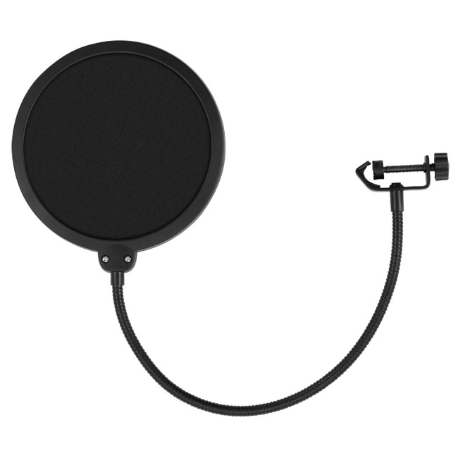 Tiger MSA21 Microphone Pop Filter, Flexible Gooseneck, Double Layer Sound Shield