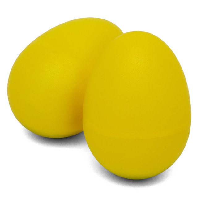 Tiger Plastic Egg Shakers - Pair - Yellow