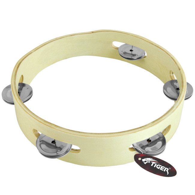 Tiger 8" Headless Wood Tambourine