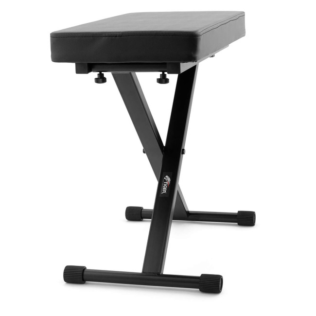 Tiger PST7-BK Keyboard Bench - Adjustable Piano Stool with 4 Height Settings 