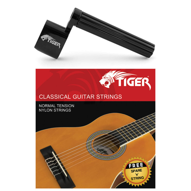 Tiger Classical Guitar Strings & String Winder Pack