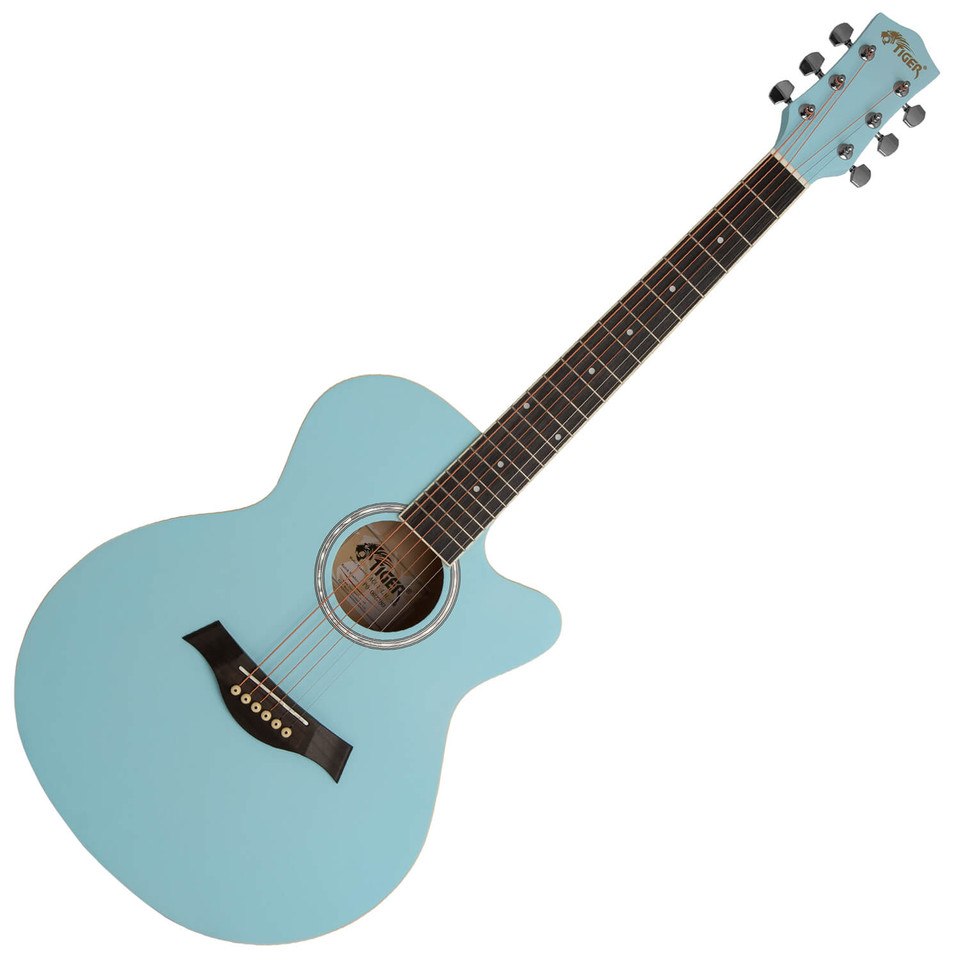 TIGER ACG1-PK-SM Acoustic Steel String Parlour Guitar - Pastel
