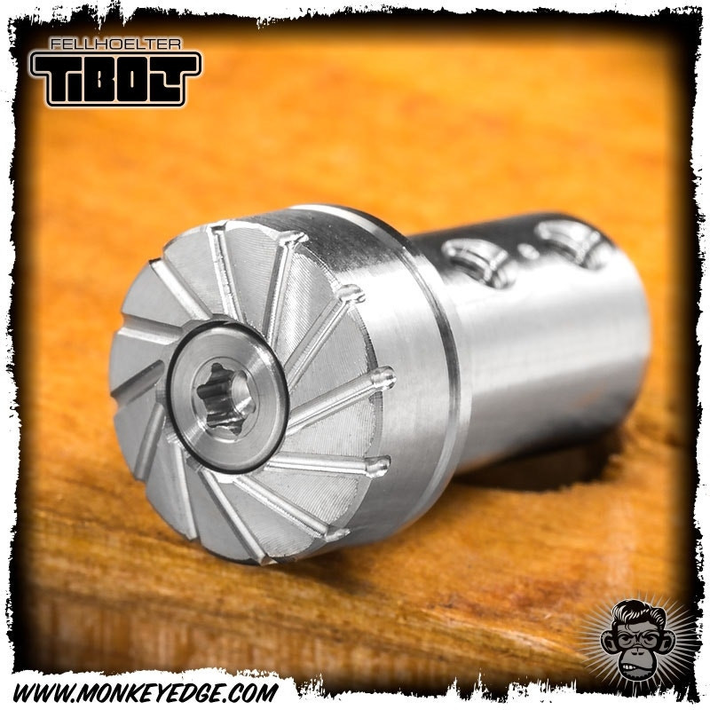 Monkey Edge - Fellhoelter TiBolt FAP Cap - Vortex Titanium Satin