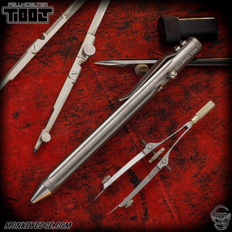 Monkey Edge - Fellhoelter TiBolt Pen - Titanium Tumbled Straight