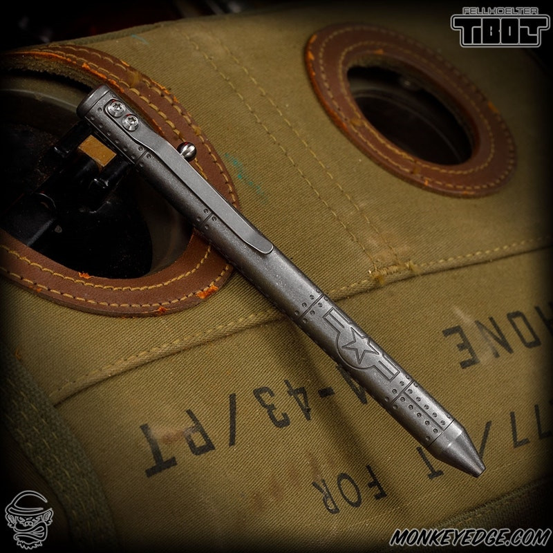Monkey Edge - Fellhoelter TiBolt Pen - Titanium Two Tone Tumbled WWIII