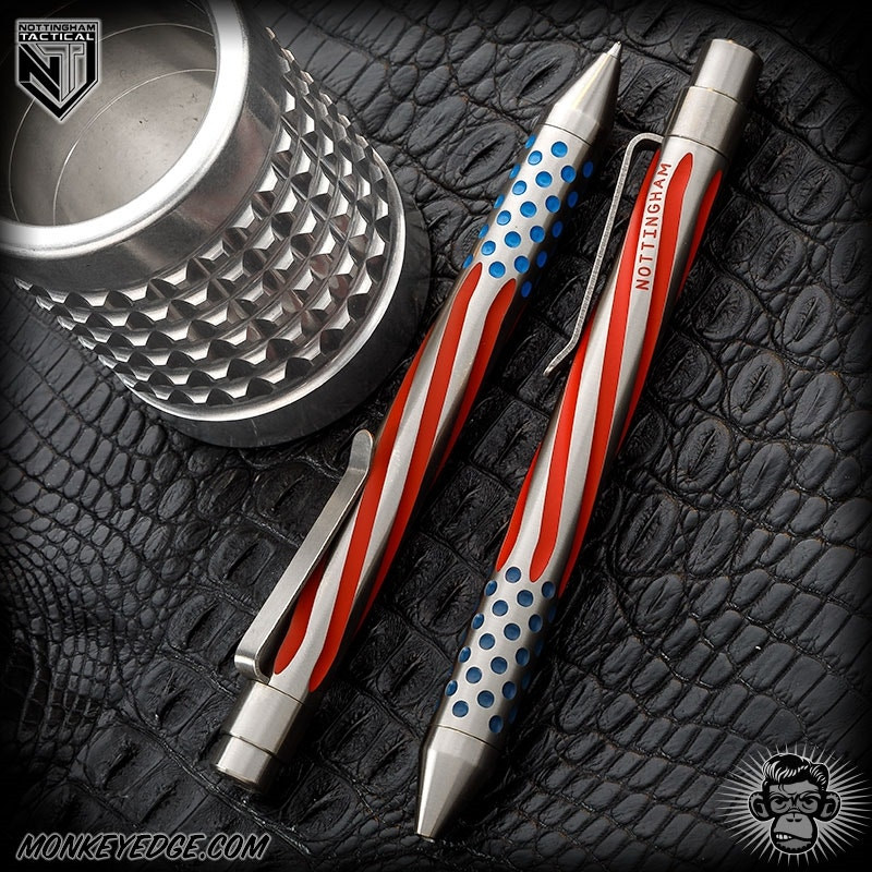 Monkey Edge - Nottingham Tactical: TiClicker Pen - Titanium Cptn