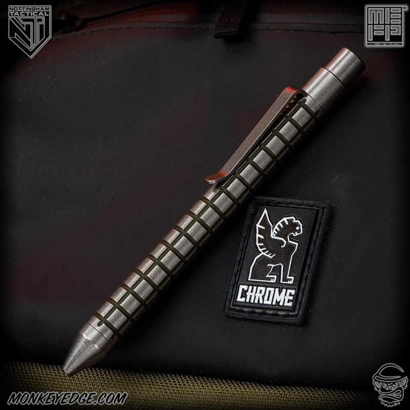 Nottingham Tactical ボールペン ボルトアクション Monkey Edge - Nottingham Tactical: TiClicker Pen - Titanium