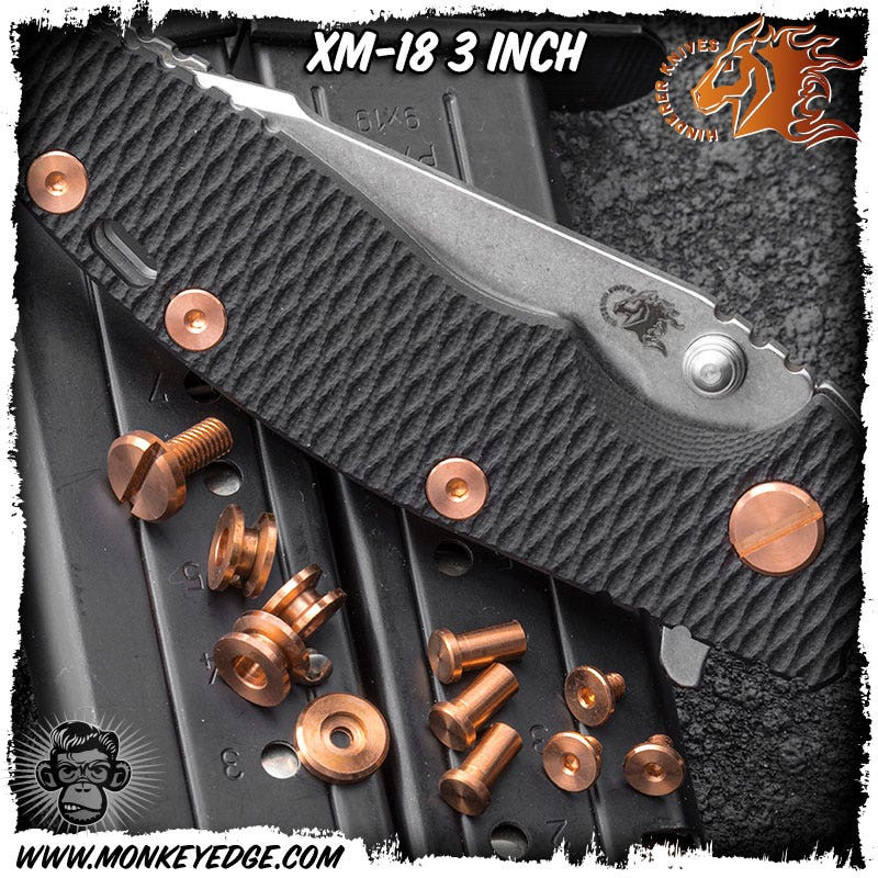 Monkey Edge - Hinderer FolderXm-18 3 inch Hardware Kit - Copper
