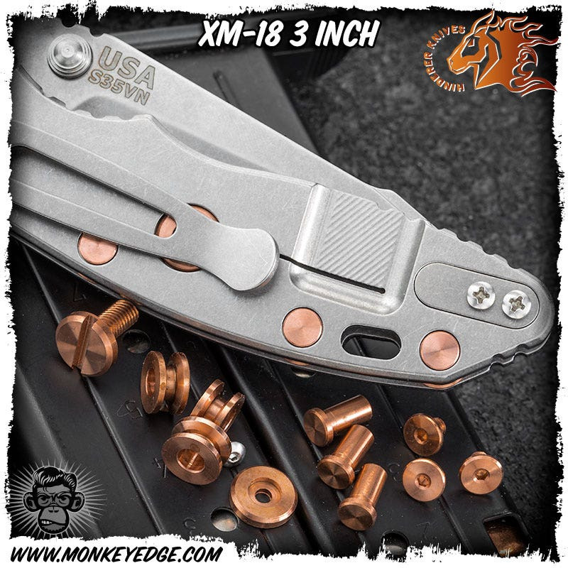 ピンチヒッターページ　qm Monkey Edge - Hinderer FolderXm-18 3 inch Hardware Kit - Copper